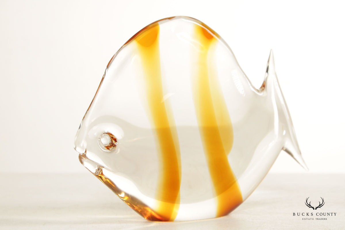 Murano Style Glass Butterfly Fish