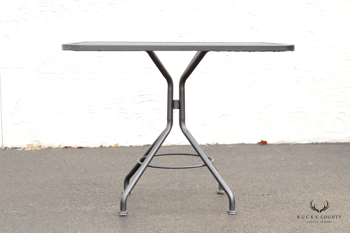 Woodard 'Metro' Wrought Iron Outdoor Dining Table and Four Chairs Patio Set