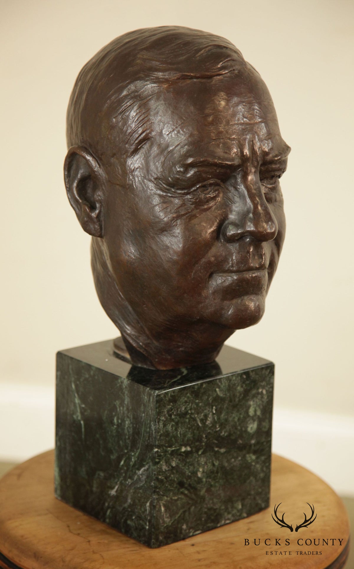 Lawrence Ludtke 1990s Male Bronze Bust