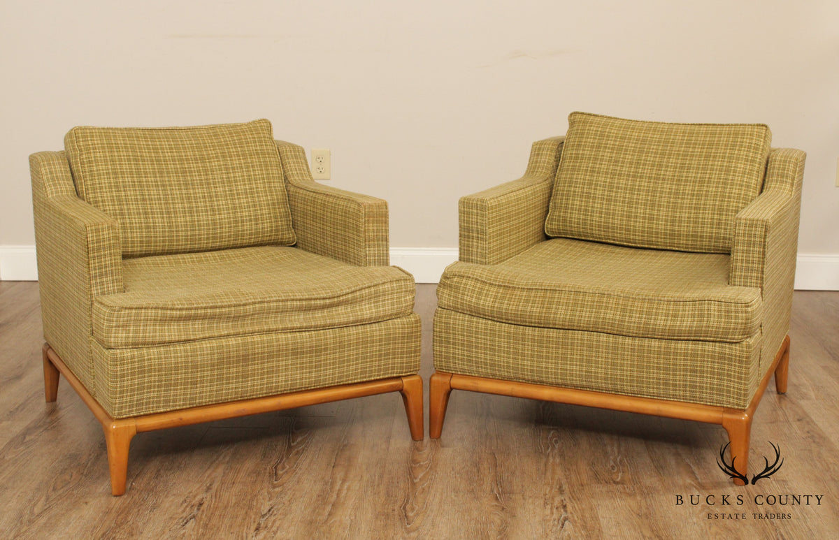 Mid Century Modern Pair Lounge Chairs