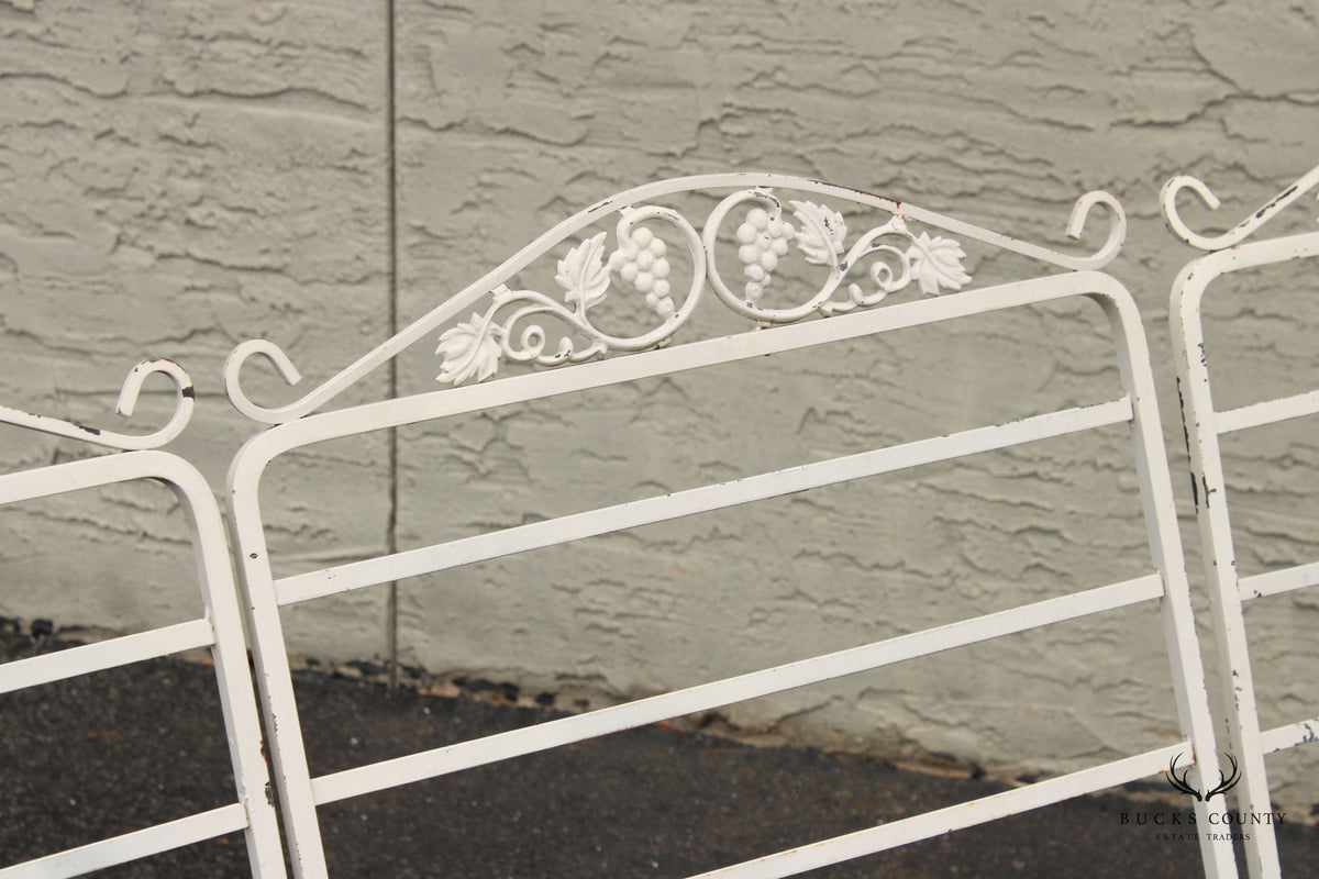 Vintge Quality Wrought Iron Three Piece  Outdoor Patio Sofa
