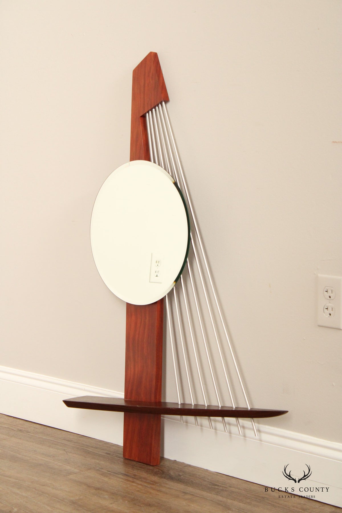 Joeph Kovecses Modern Studio Crafted Mixed Media Sculpture Wall Mirror