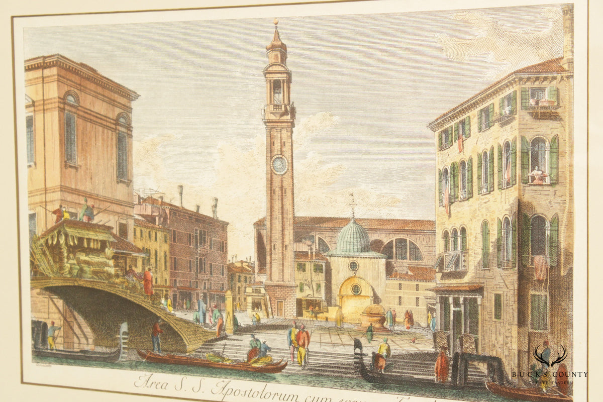 Italian Venetian 'View of Campo Dei Santi Apostoli' Art Print, After Canaletto