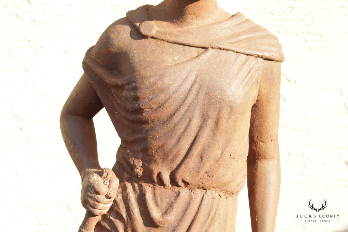 Classical Style Figural Life-Size Cast Iron Garden Statue