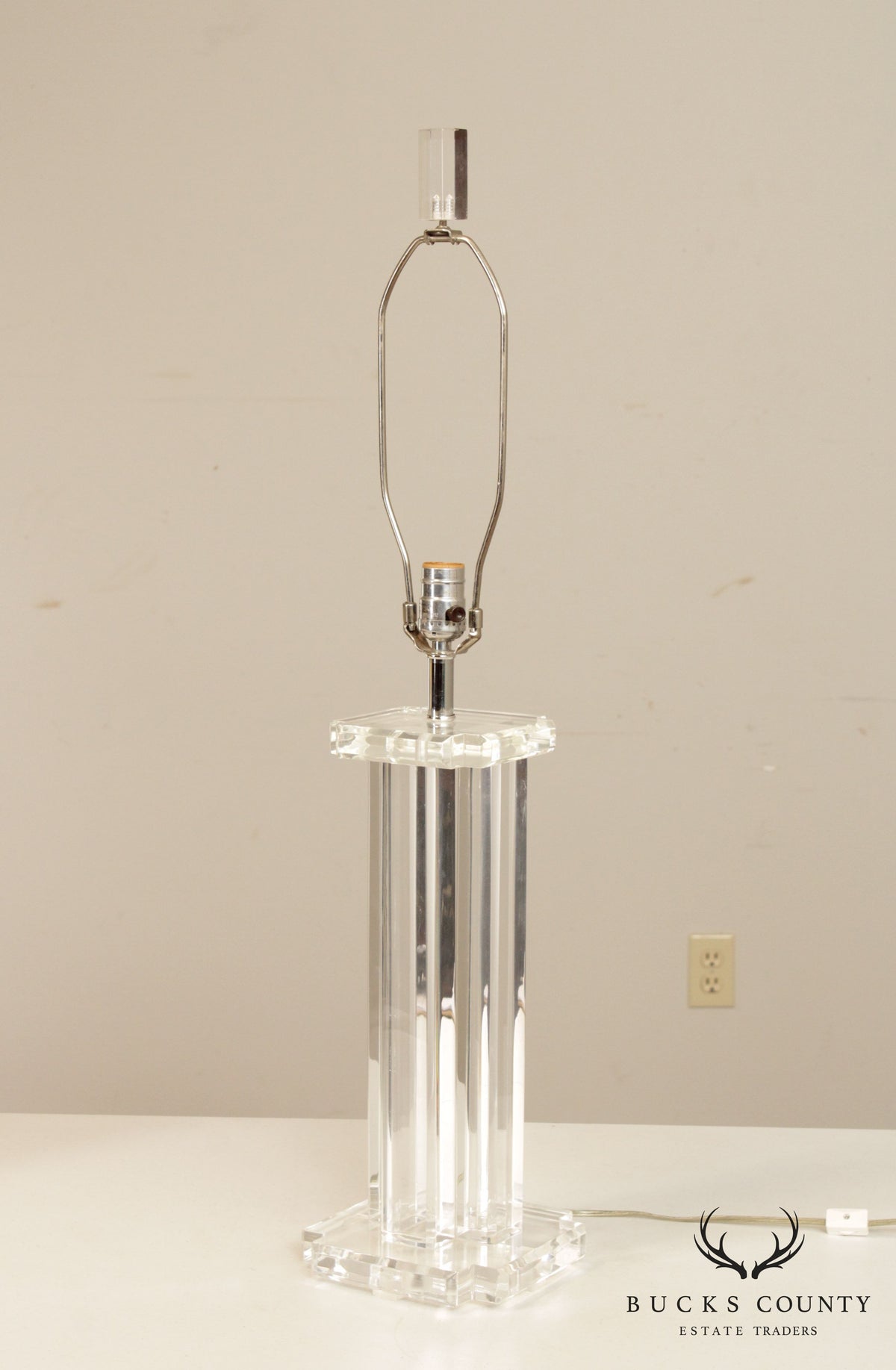 Clearlite by Bauer Vintage Acrylic Table Lamp