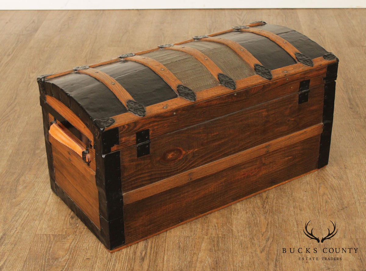 Antique Restored  Steamer Travel Trunk