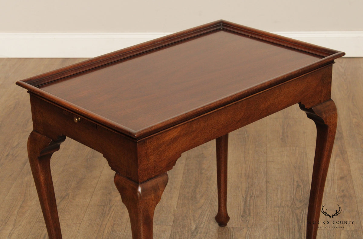 Kindel Queen Anne Style Mahogany Tea Table