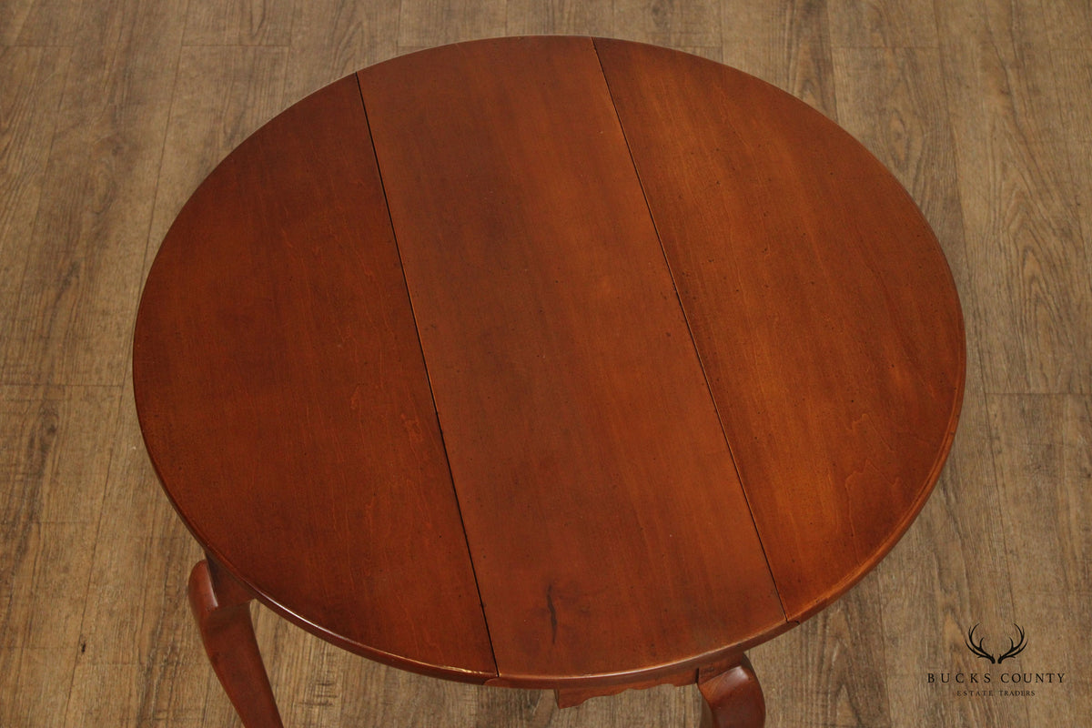 Chippendale Style Ball And Claw Drop Leaf Crescent Table