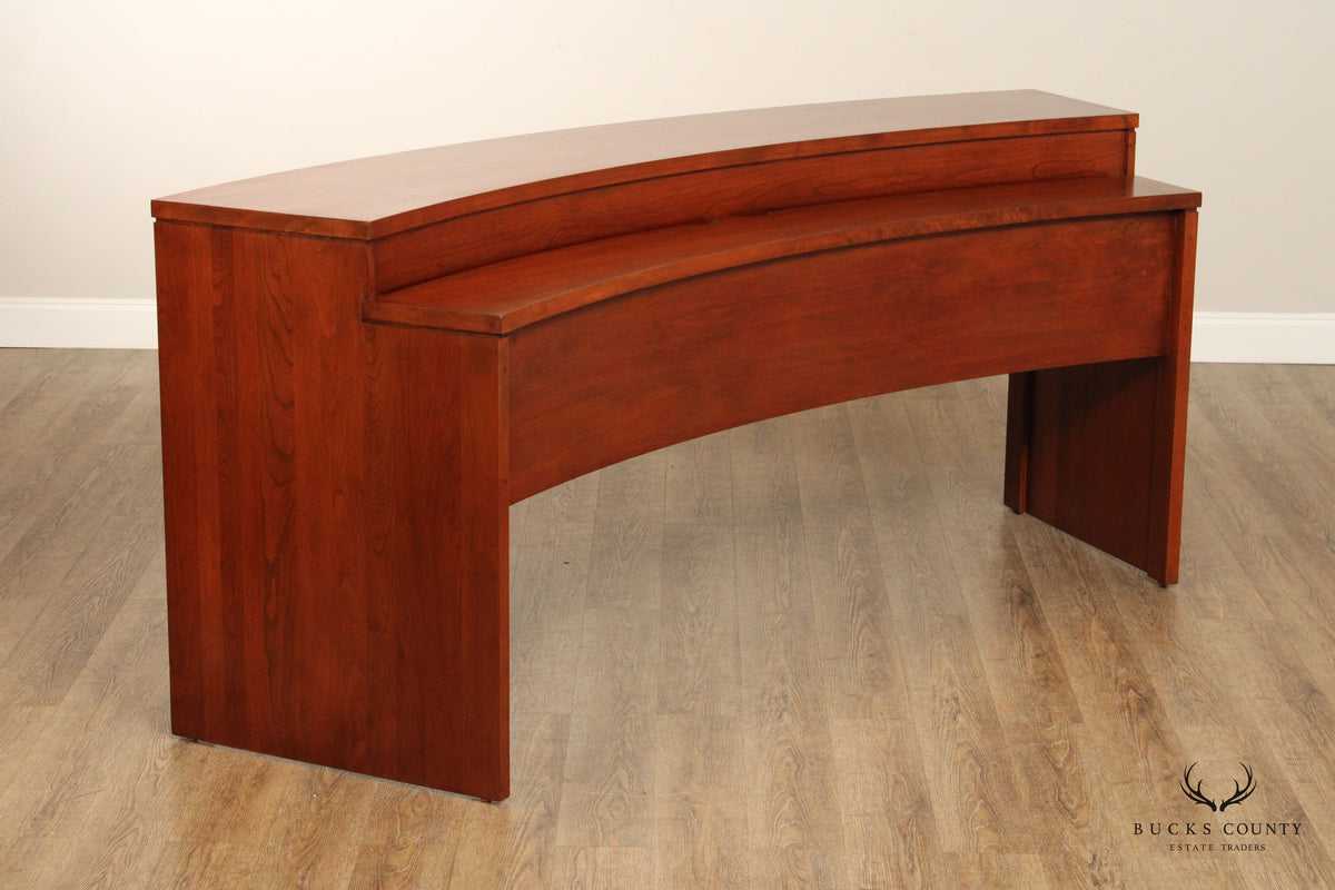 Stickley Solid Cherry Curved Gathering Island