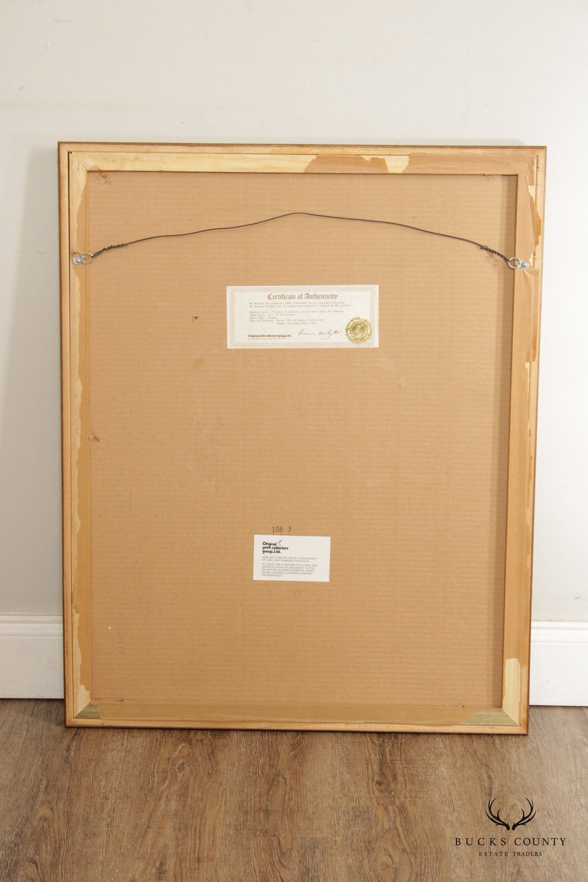 Jacques Pecnard 'Claudine' Lithograph, Custom Framed
