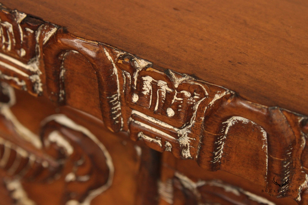 Adam Style Demilune Console Cabinet
