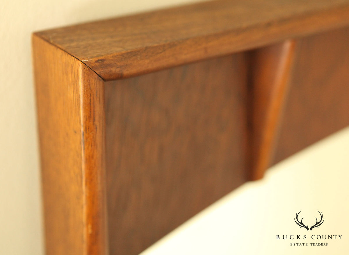 Mid Century Modern Walnut & Rosewood Frame Mirror