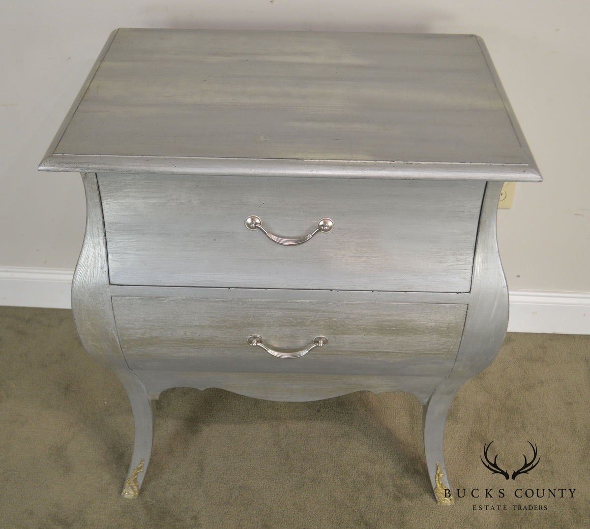 Louis XV Style Silver Bombe Chest
